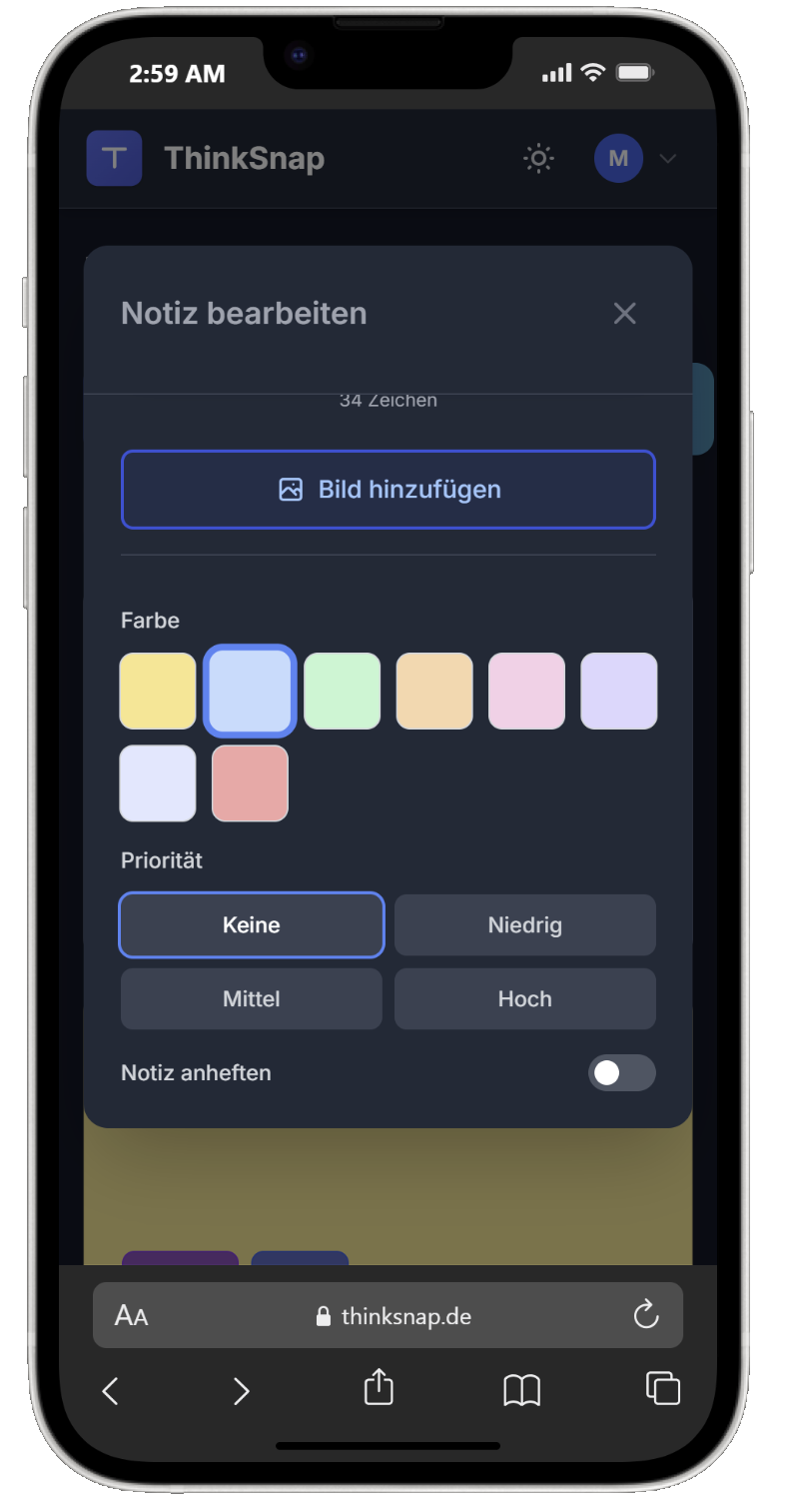 ThinkSnap organisational features