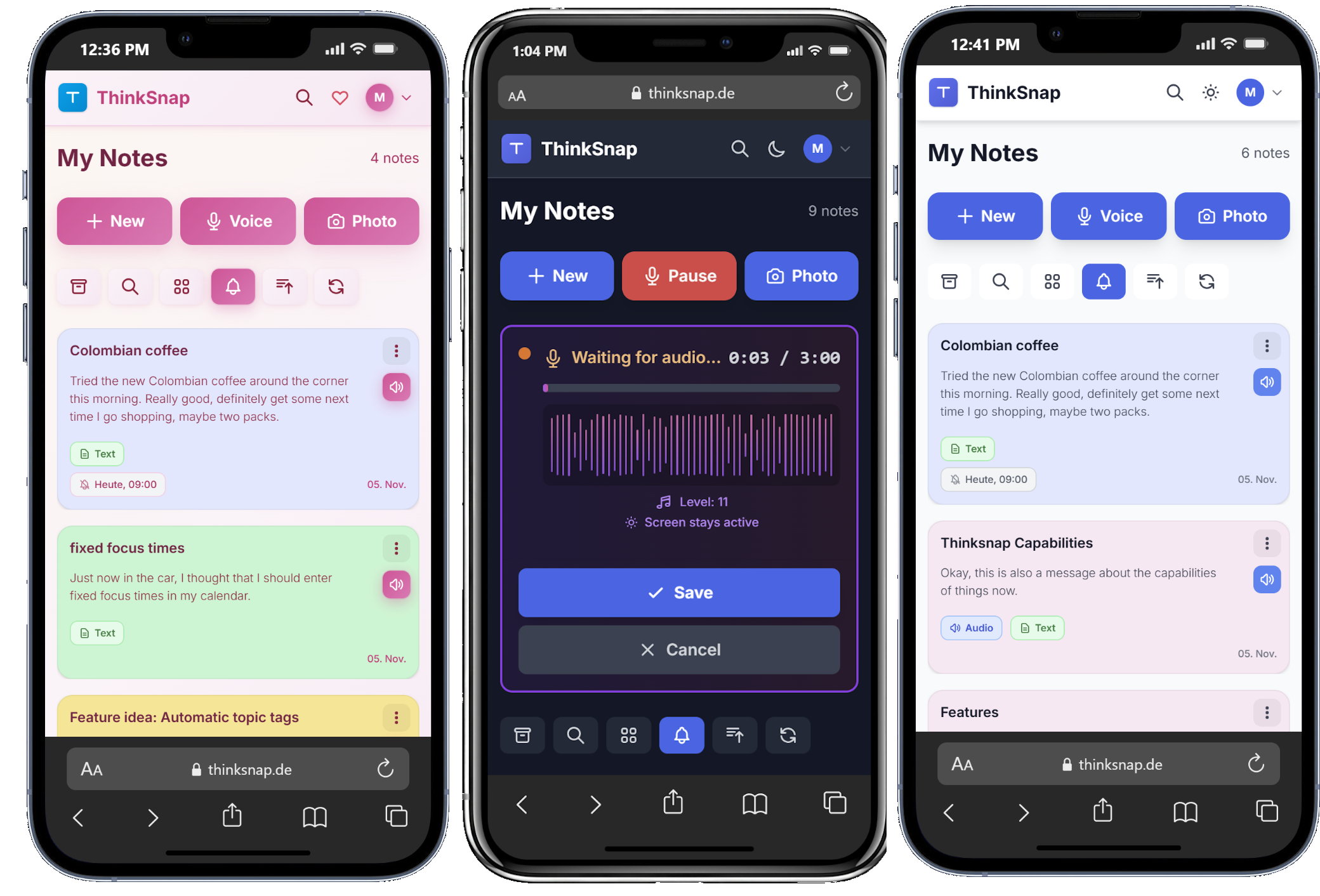 ThinkSnap look-and-feel options