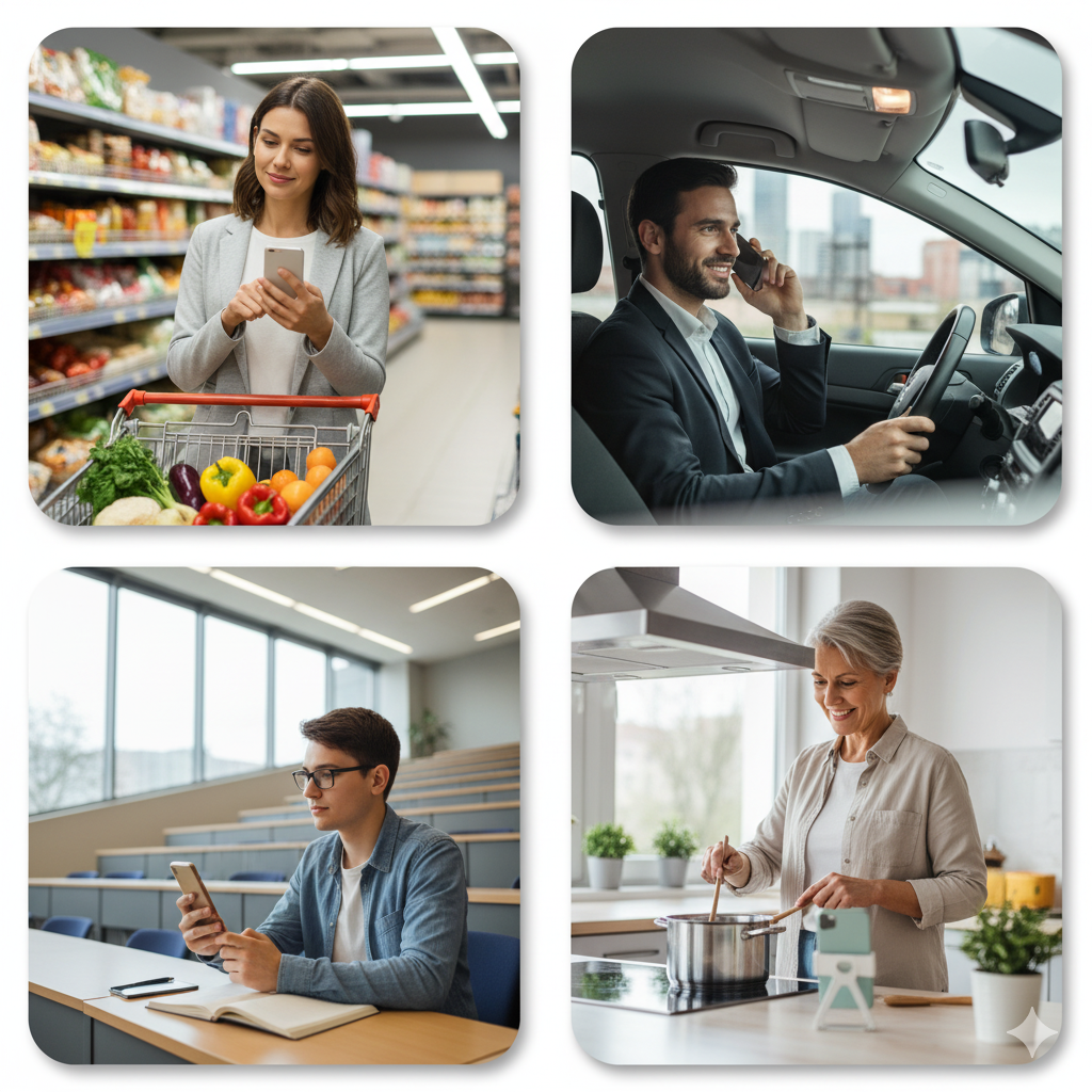 ThinkSnap in real life – supermarket, car, university, at home